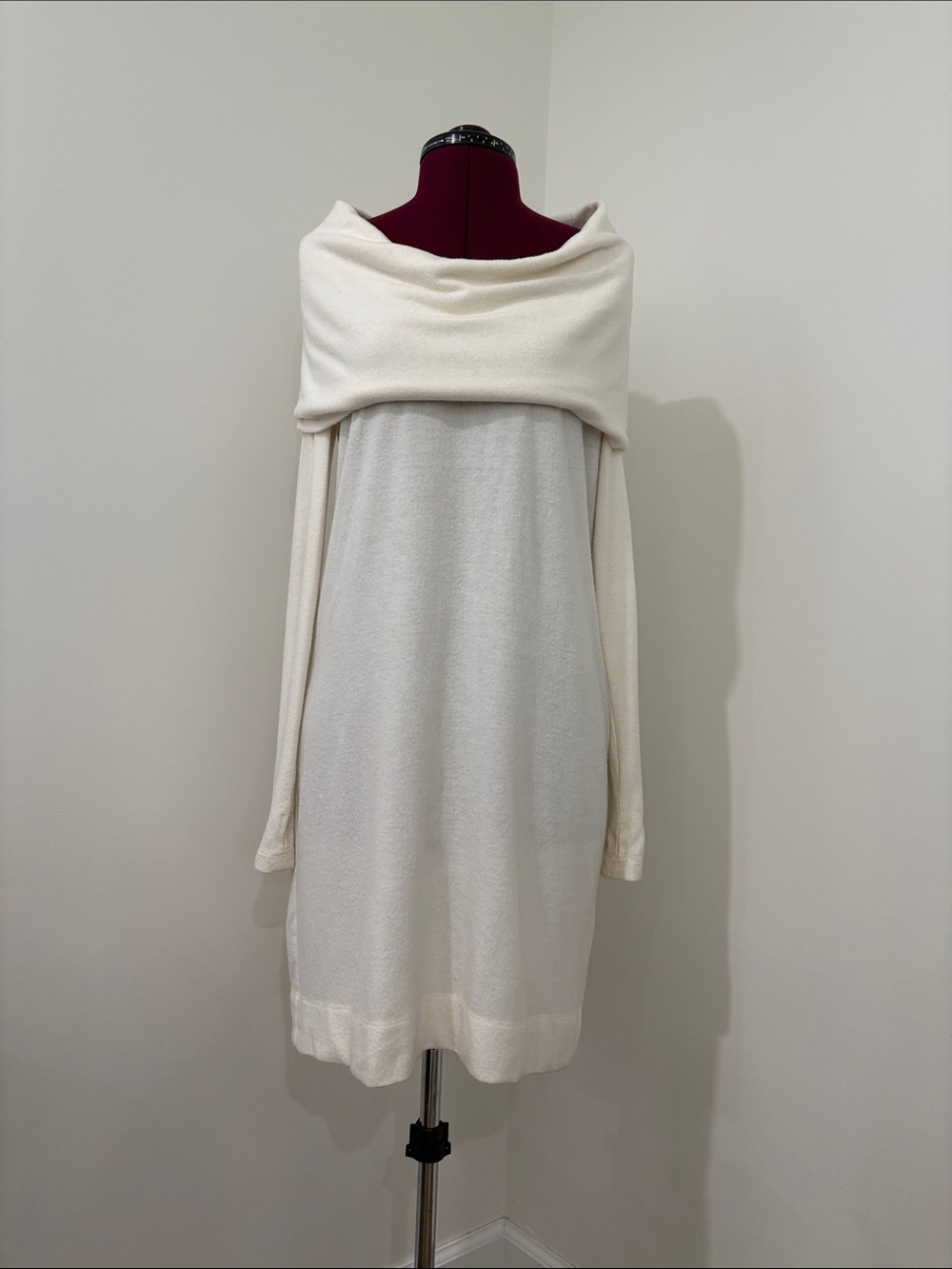 Altr’d State Cream Off-Shoulder Knit Dress